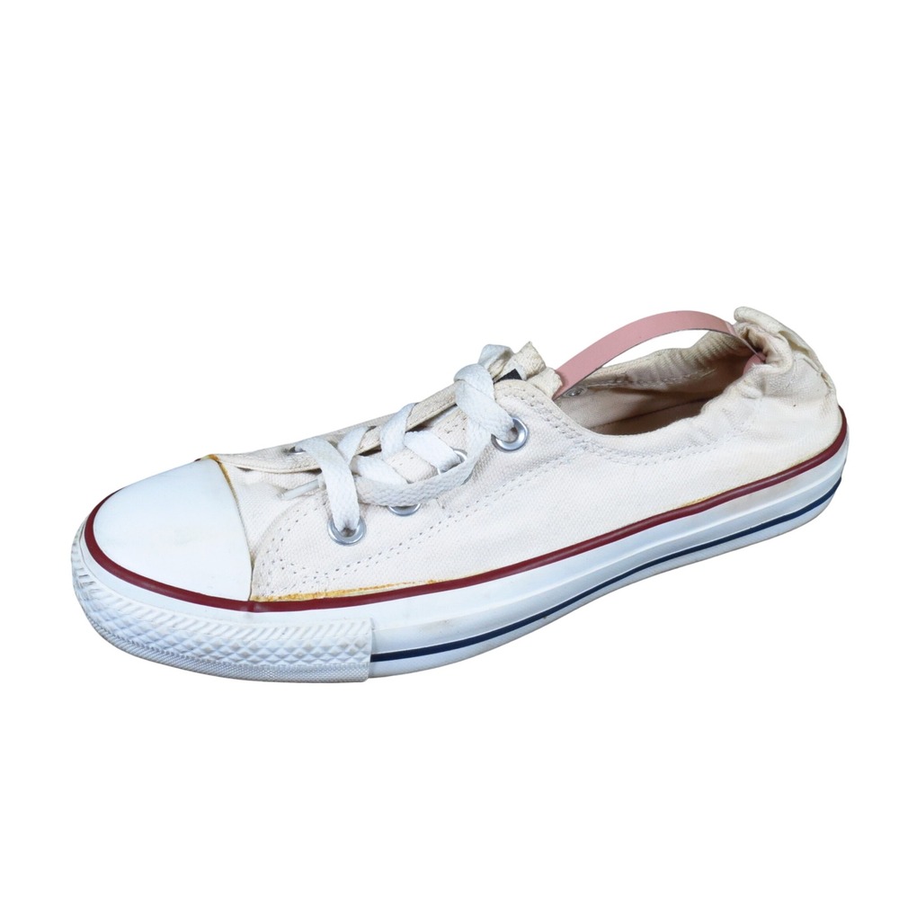 Converse Shoreline Women's Lace Up Sneaker Size 8 Everyday Canvas Off-White
